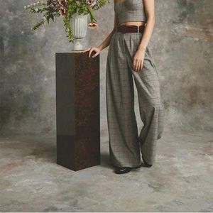 NWOT Cara Cara Soho Pants HANNON PLAID TURTLEDOVE